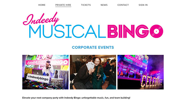 Indeedy Musical Bingo